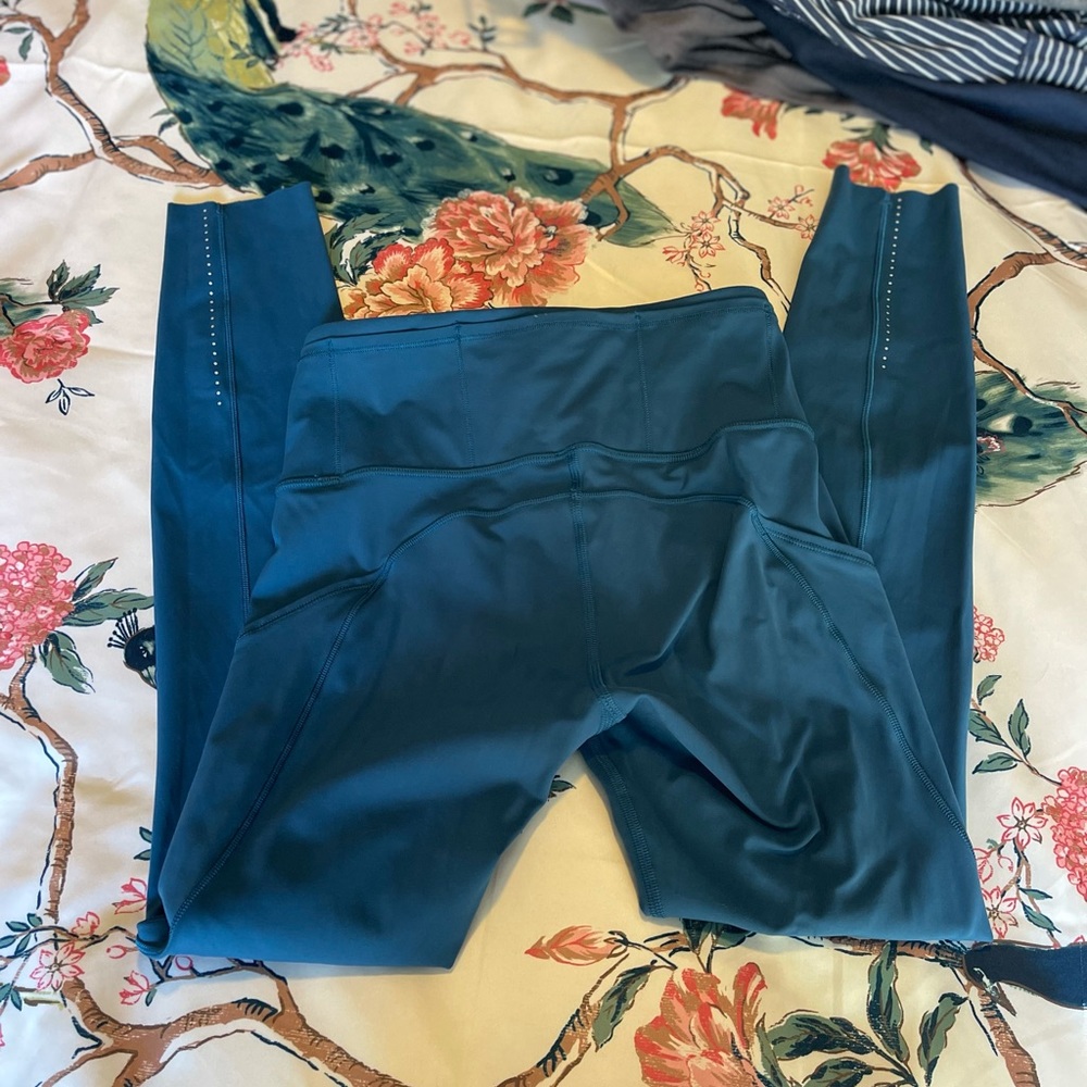Long lululemon leggings. Great condition. Laser cut.